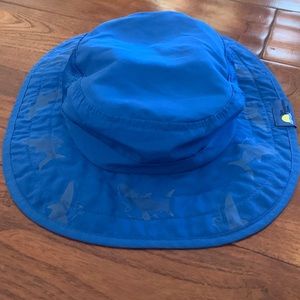 Sun Protection Zone Kids UPF 50+ Safari Sun Hat Blue Sharks UV One Size Straps